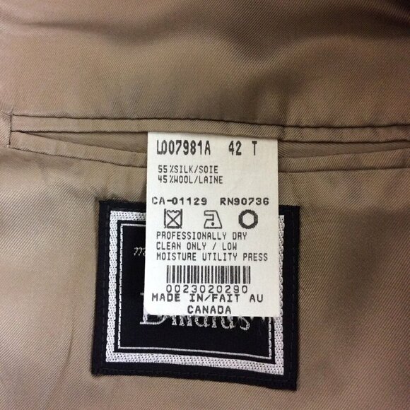 Ralph Lauren RRL Blazer Mens 42 Tall Sports Coat Herringbone Black Tan Silk Wool - Picture 8 of 8